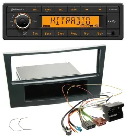 Continental 1DIN USB AUX MP3 Autoradio für Opel Corsa D ab 2005 Stealth Schwarz