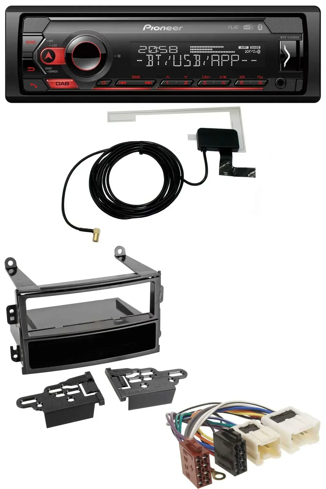 Автомагнитола для Nissan 350Z Roadster 2003–2005 Pioneer DAB, USB, MP3, Bluetooth
