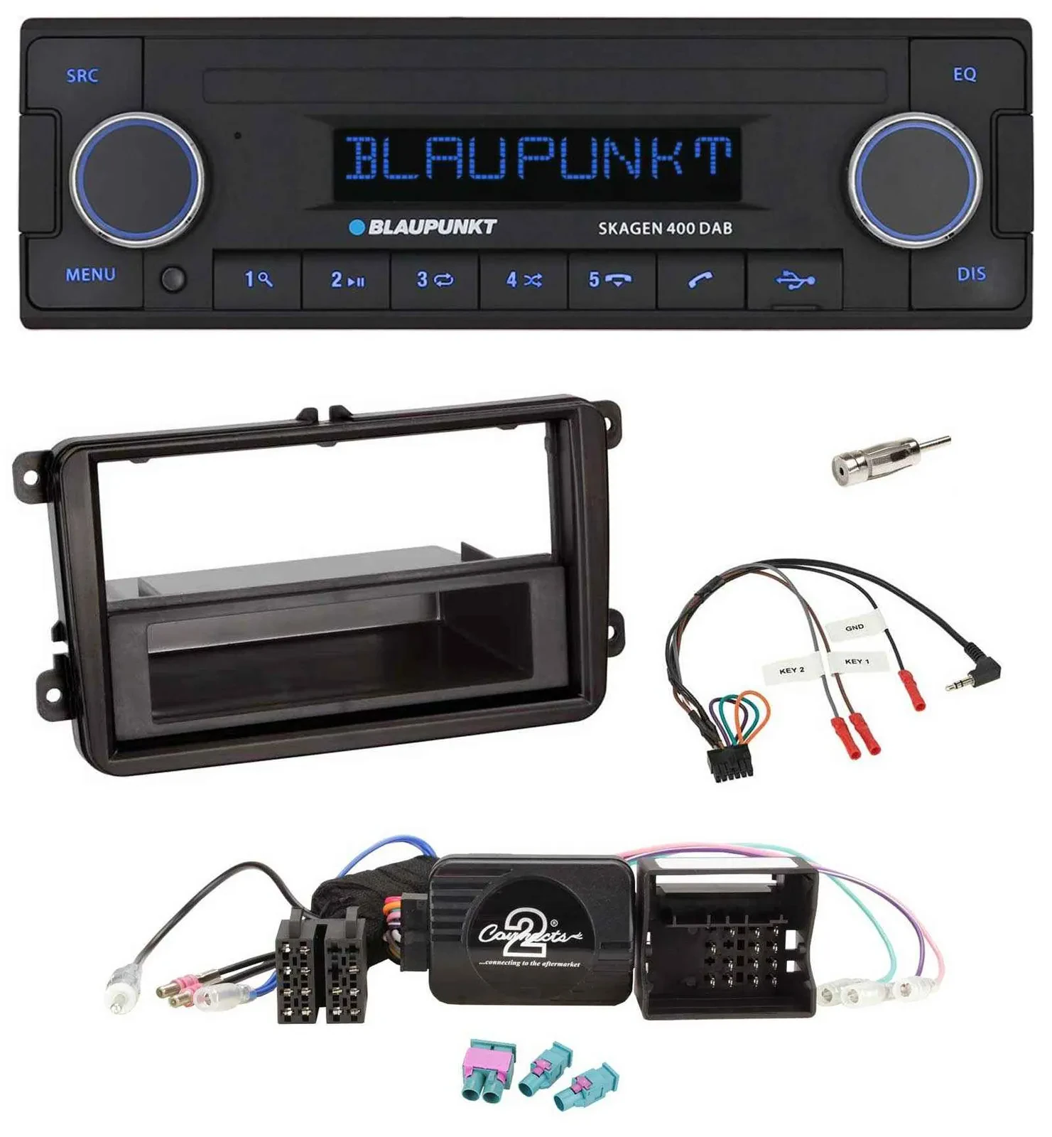 Blaupunkt DAB USB Bluetooth Lenkrad Autoradio für VW Passat Polo Scirocco Sharan