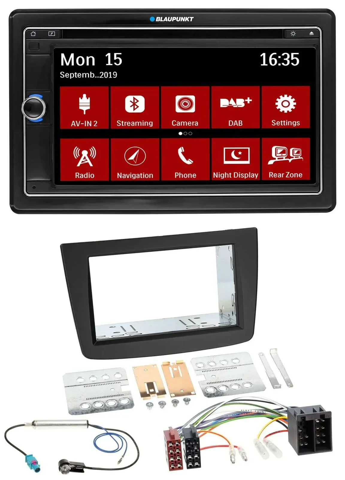 Blaupunkt Bluetooth DAB 2DIN USB DVD MP3 Autoradio für Alfa Romeo Mito 08-14 955