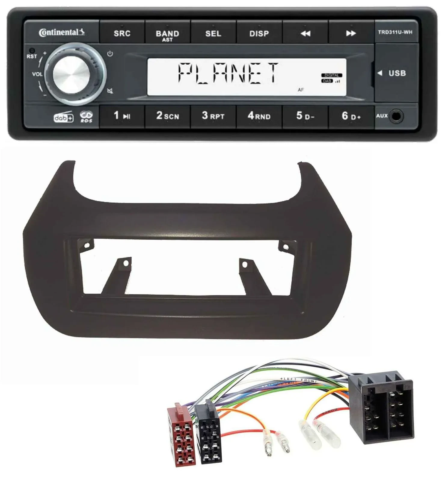 Continental MP3 AUX USB DAB 1DIN Autoradio für Citroen Nemo Fiat Fiorino Qubo Pe