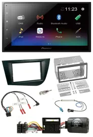 Автомагнитола для Seat Leon 2005-2009 Pioneer 2-DIN, USB, Bluetooth, DAB, черный