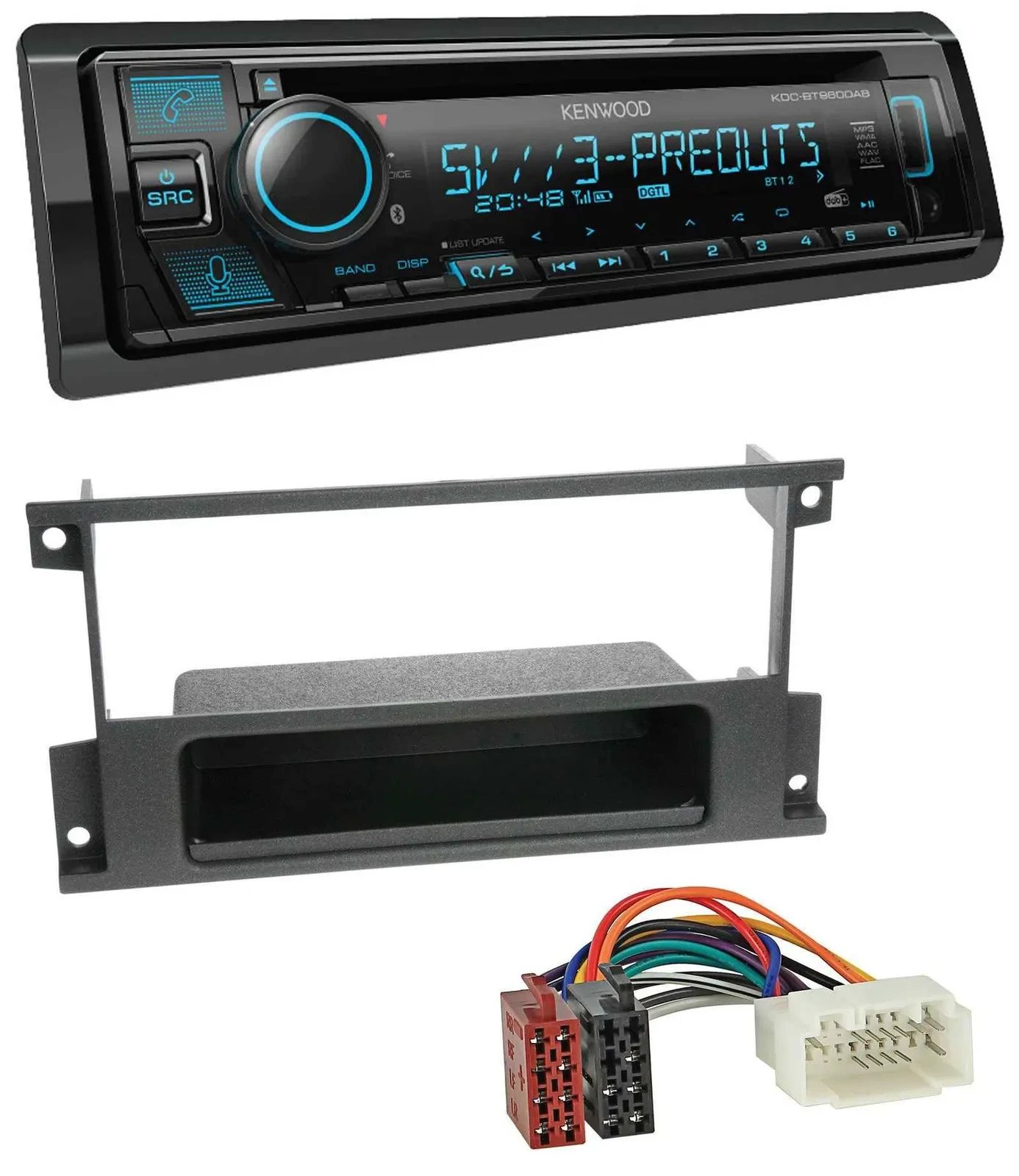 Kenwood Bluetooth USB CD MP3 DAB Autoradio für Suzuki Liana, Ignis (2000-2003)