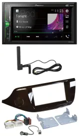 Автомагнитола Pioneer 2-DIN DAB, Bluetooth, MP3, AUX для Kia Ceed (с 2012), глянцевая