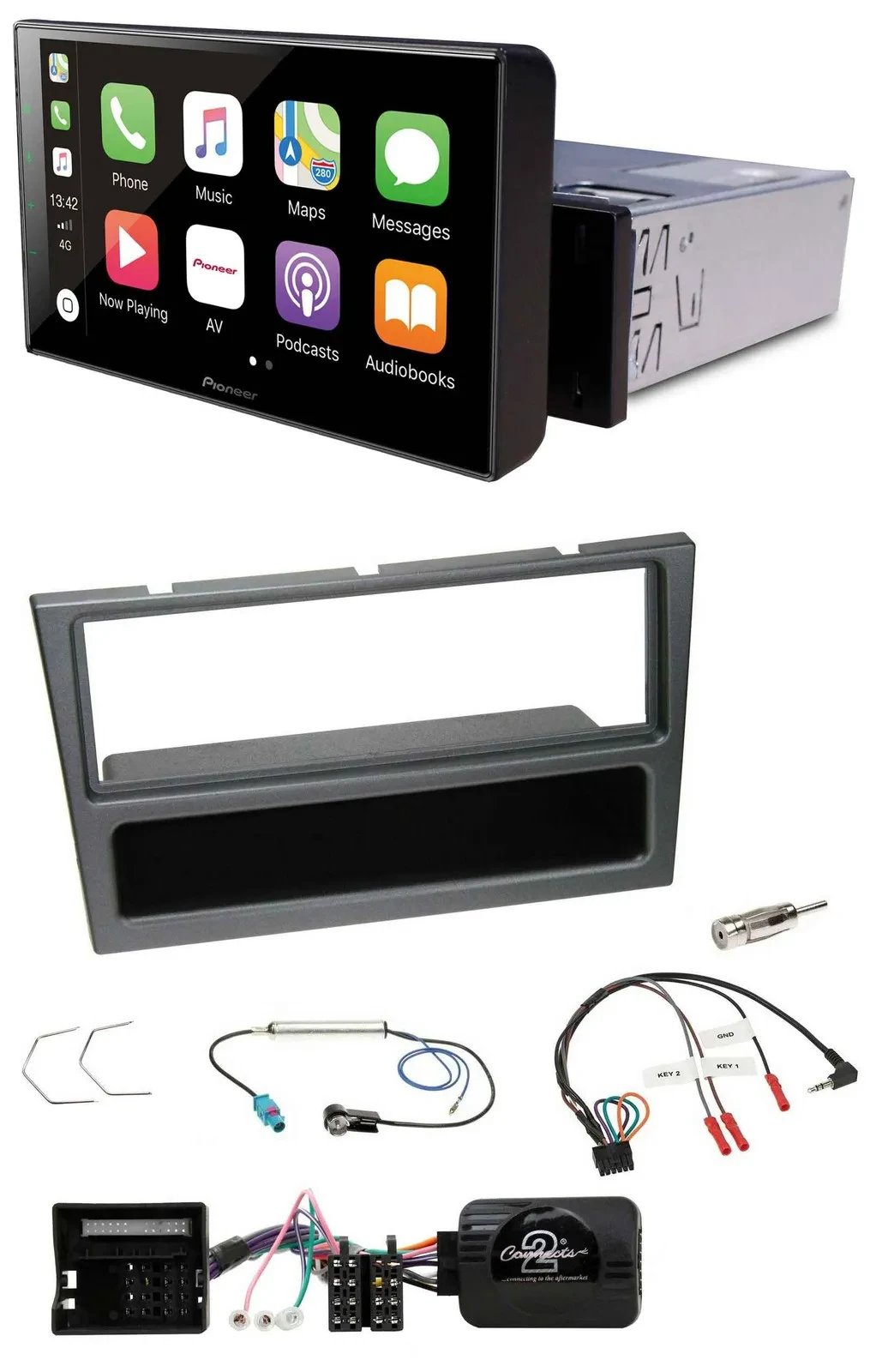 Pioneer Bluetooth Lenkrad DAB USB Autoradio für Opel Corsa C Meriva Vectra C Tig