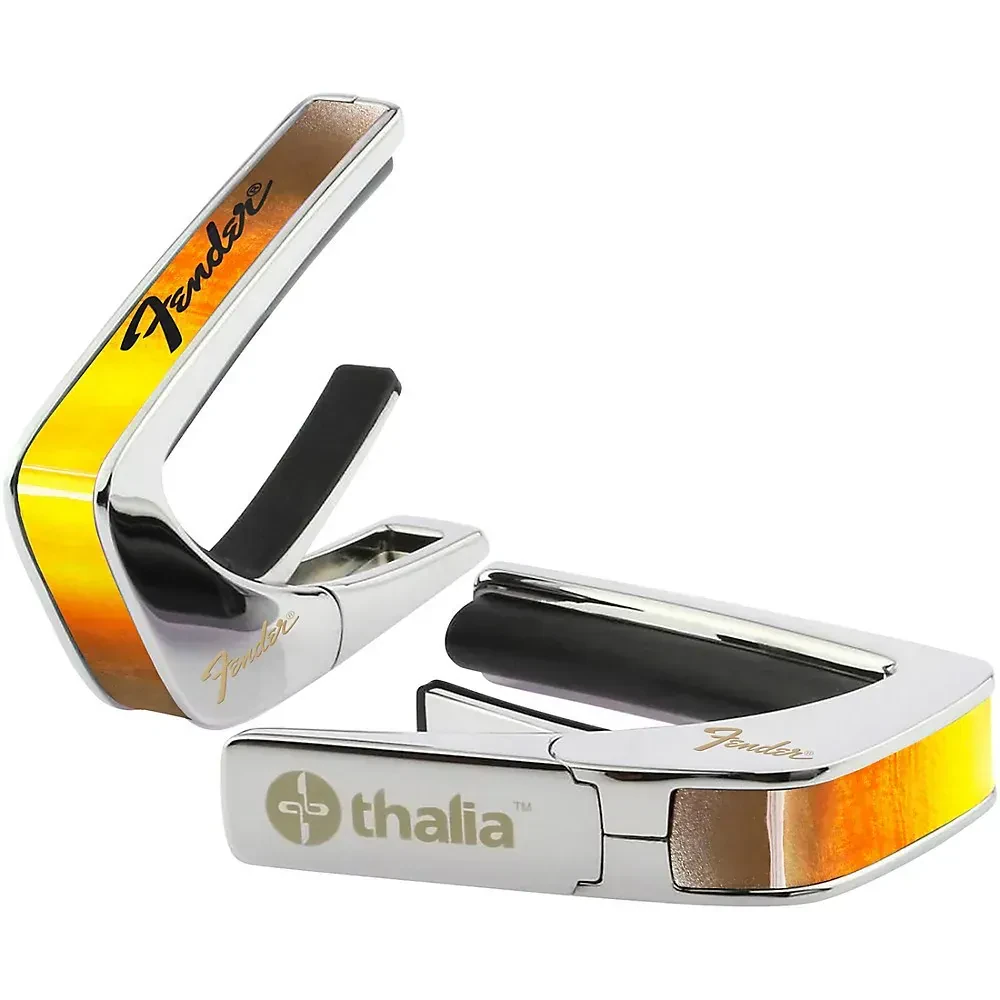 Каподастр для гитары Thalia TH-FENCC-08 Chrome Finish, Sunburst, Black Perine Logo