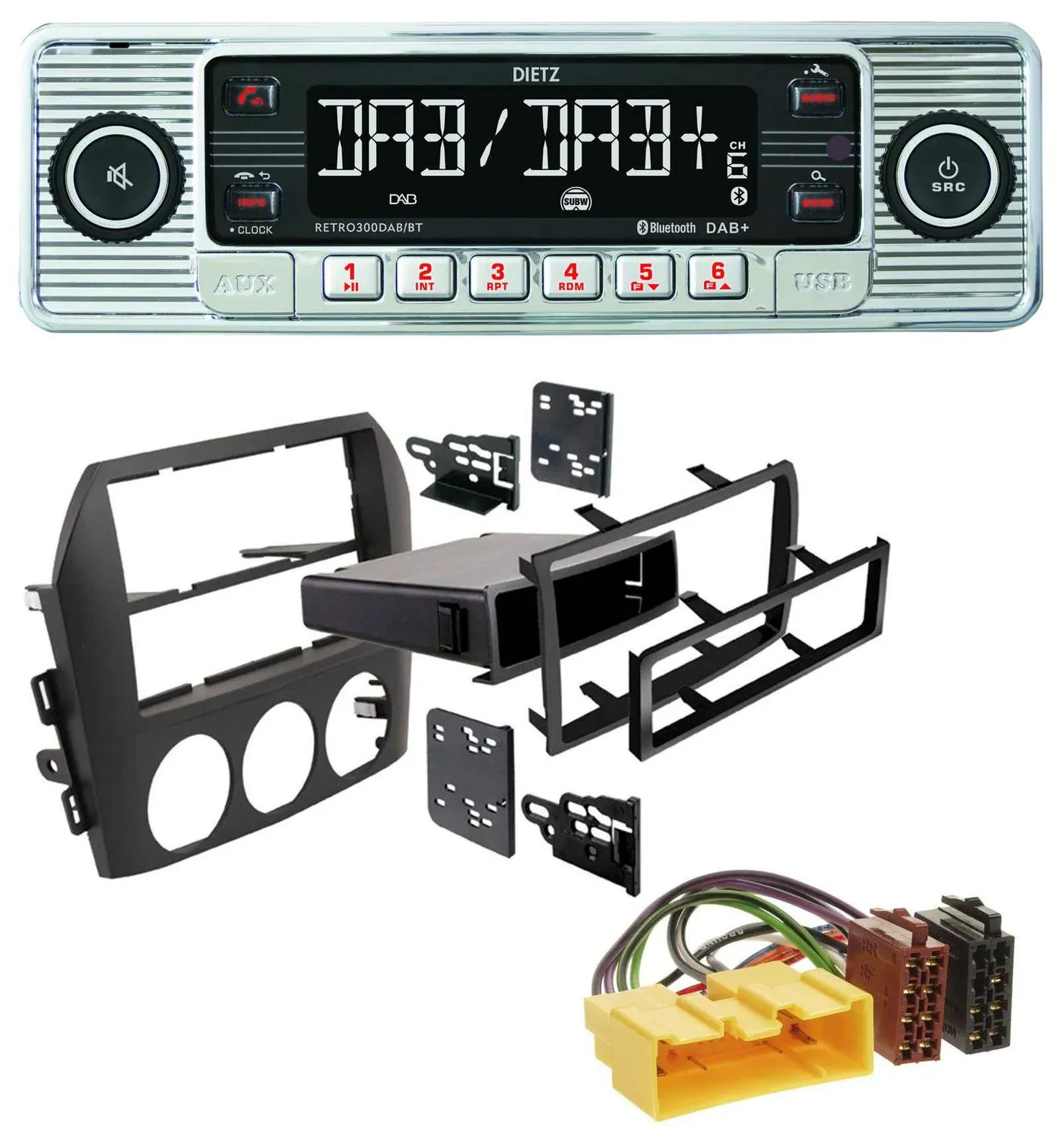 Dietz Bluetooth MP3 DAB USB Autoradio für Mazda MX-5 (2005-2008)