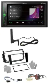 Pioneer MP3 DAB AUX 2DIN Bluetooth Autoradio für Nissan Micra ab 2017 schwarz gl