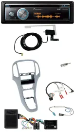 Pioneer Bluetooth DAB Lenkrad USB CD Autoradio für Opel Astra J 09-16 Platin sil