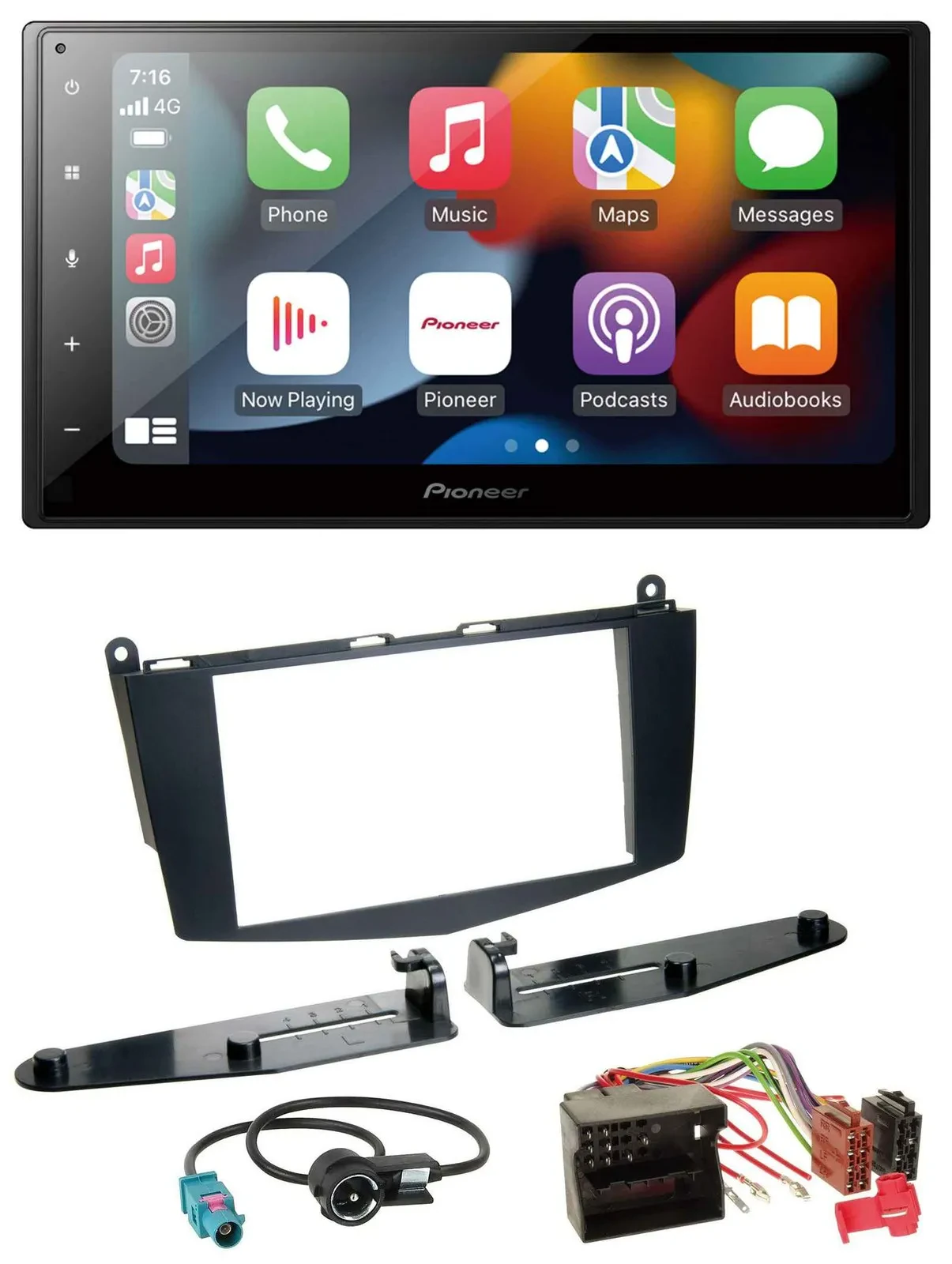 Pioneer DAB Bluetooth 2DIN USB MP3 Autoradio für Mercedes C-Klasse 07-11 ohne Ta