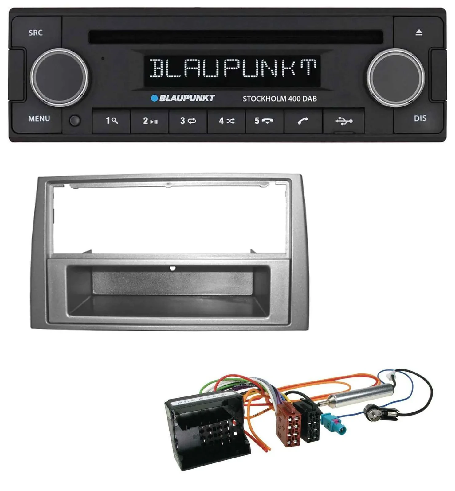 Blaupunkt MP3 Bluetooth DAB CD USB Autoradio für Peugeot 308 07-09 dunkelsilber