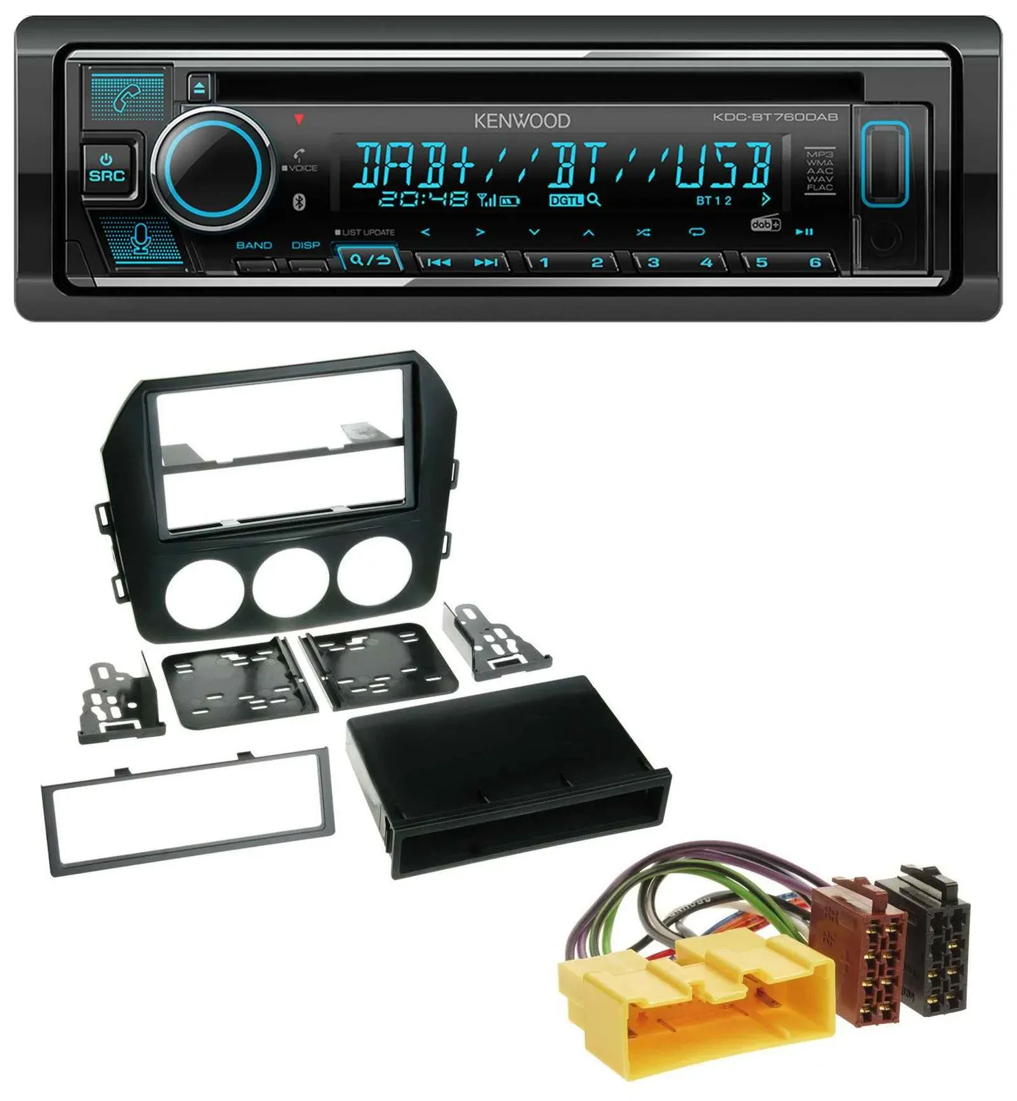 Автомагнитола для Mazda MX-5 (с 2008) Kenwood MP3 Bluetooth DAB USB CD