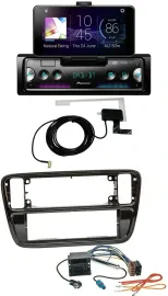 Pioneer DAB Bluetooth MP3 USB Autoradio für VW Up AA AAN 2011-2016 piano black