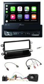 Pioneer DVD Bluetooth DAB USB Lenkrad Autoradio für Dacia ab 2012 piano schwarz