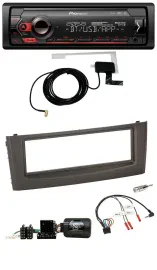 Автомагнитола Pioneer Bluetooth USB DAB для Fiat Grande Punto (2006–2010) черная