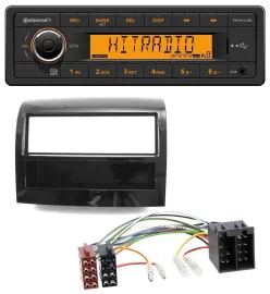 Continental 1DIN USB AUX MP3 Autoradio für Fiat Ducato 2011-2021 piano schwarz