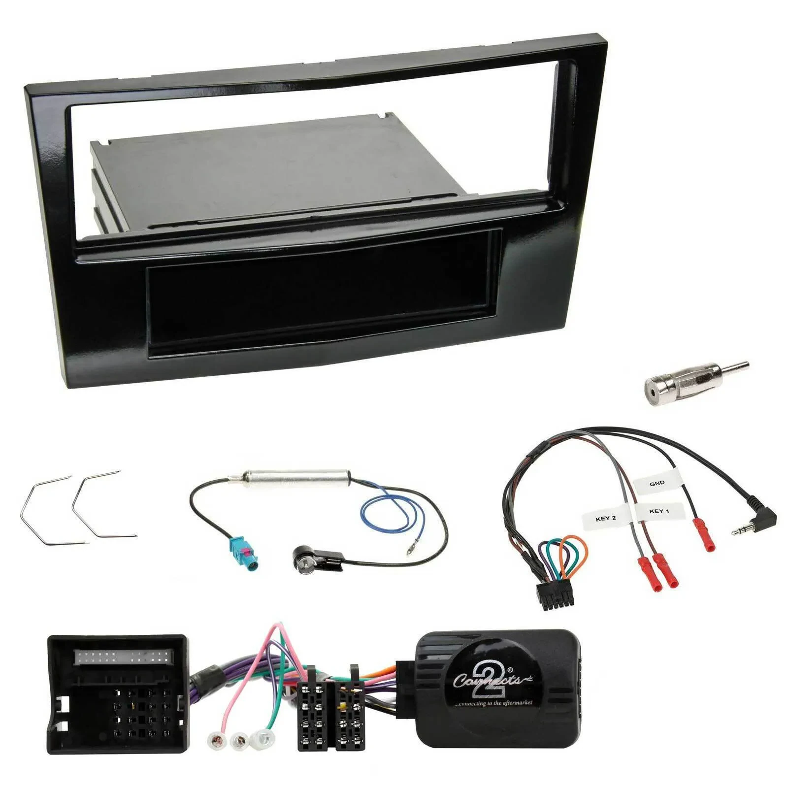 Einbauset Lenkradadapter DIN Autoradio für Opel Astra H Corsa D Zafira B Klavier