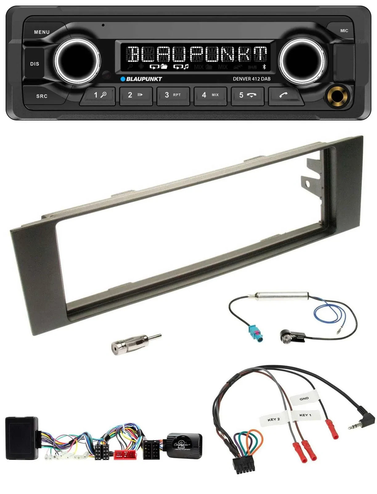 Blaupunkt Bluetooth DAB Lenkrad USB Autoradio für Audi A3 03-06 vollaktiv