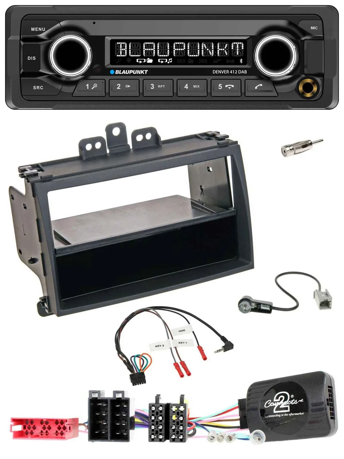 Автомагнитола для Hyundai i20 (2009–2011) Blaupunkt Bluetooth DAB USB черная