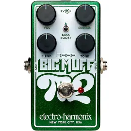Педаль эффектов для бас-гитары Electro-Harmonix Bass Big Muff Pi 2 fuzz, зеленая