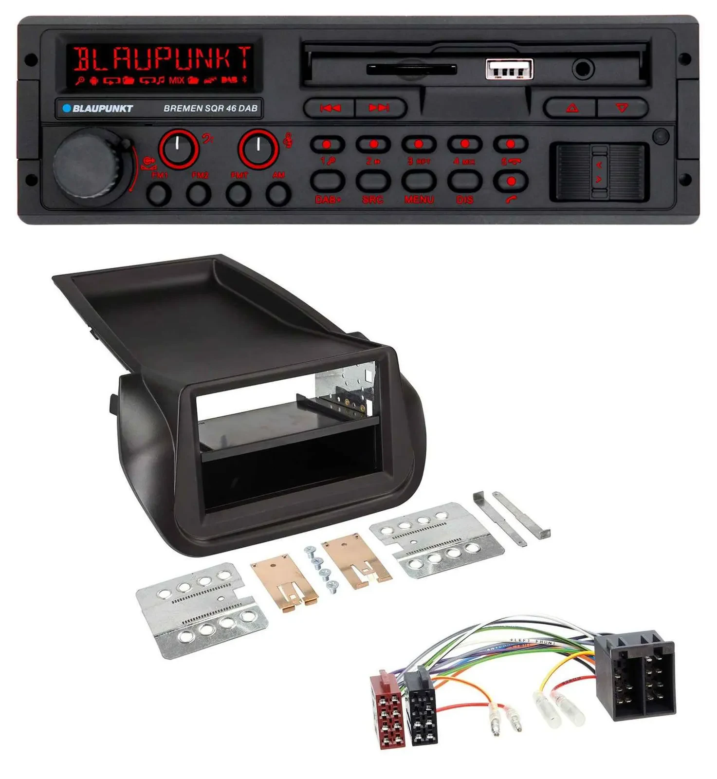 Blaupunkt SD MP3 USB Bluetooth DAB Autoradio für FIAT Fiorino (ab 2008)