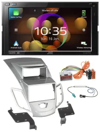 JVC DAB MP3 2DIN Bluetooth USB Autoradio für Ford Fiesta 2008-2010 Display silbe