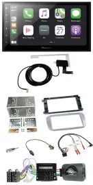 Автомагнитола Pioneer 2-DIN, USB, Bluetooth, DAB, для Ford Galaxy/C-Max/Focus, серебристая, с поддержкой кнопок на руле