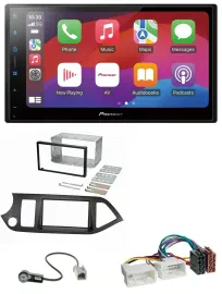 Автомагнитола Pioneer 2-DIN, DAB, USB, MP3, Bluetooth для Kia Picanto (с 2011), совместима с Start-Stop