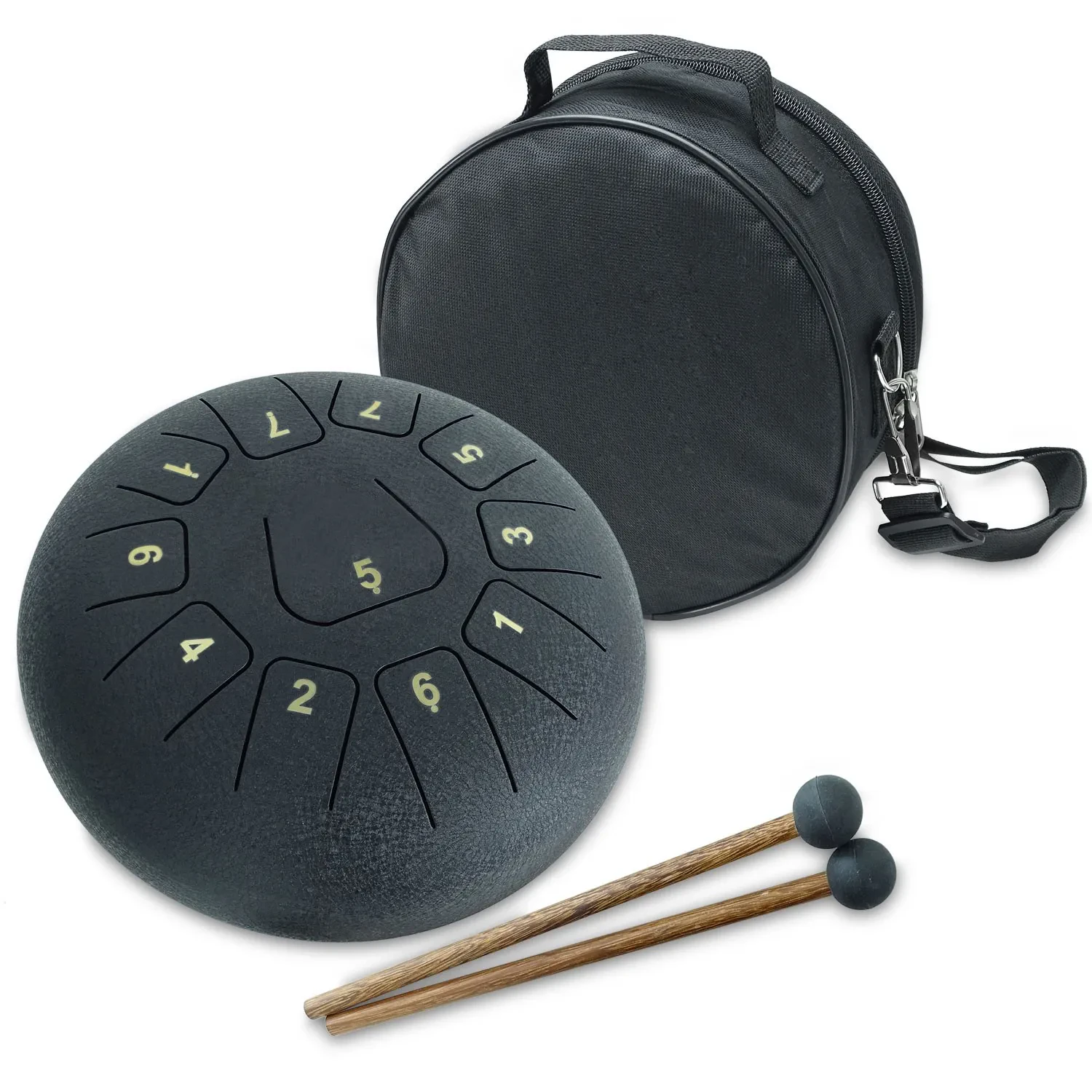 Этнический барабан keepdrum TD8BK 20 см, 11 нот, черный