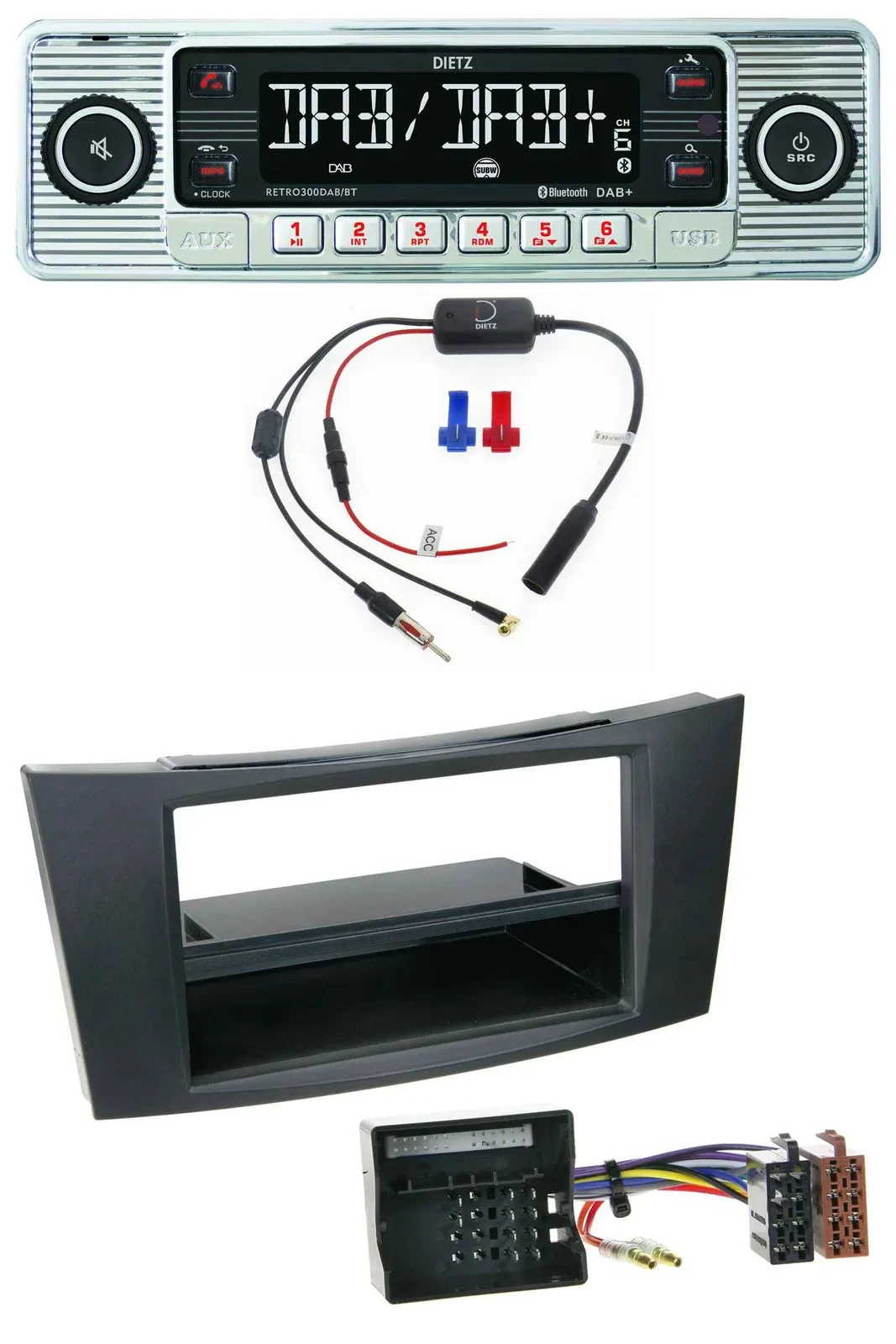 Dietz DAB USB MP3 Bluetooth Autoradio für Mercedes E-Klasse W211