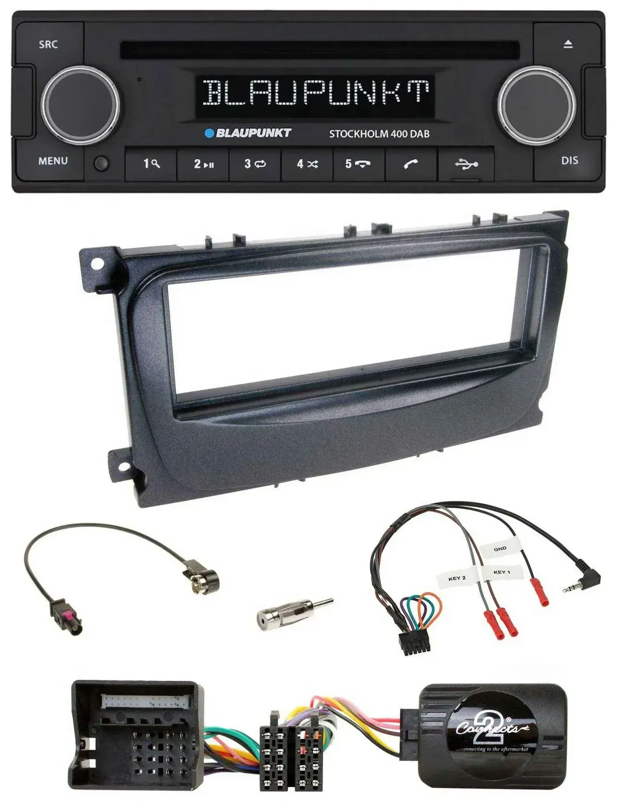 Blaupunkt Lenkrad Bluetooth DAB CD USB Autoradio für Ford S-Max Mondeo 07-14 sch