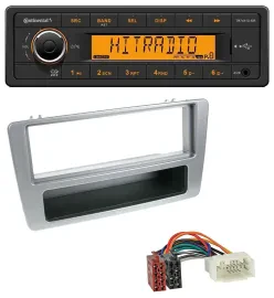 Continental 1DIN USB AUX MP3 Autoradio für Honda Civic 01-03 silber man. Klima.