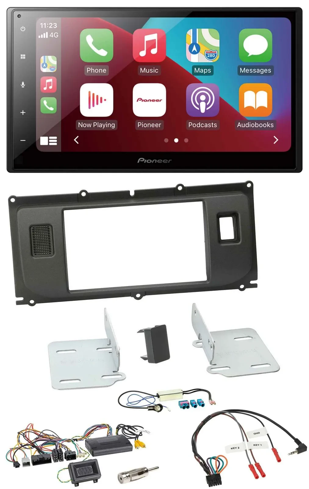 Pioneer USB Lenkrad DAB 2DIN Bluetooth Autoradio für Land Rover Evoque 11-13 Bli