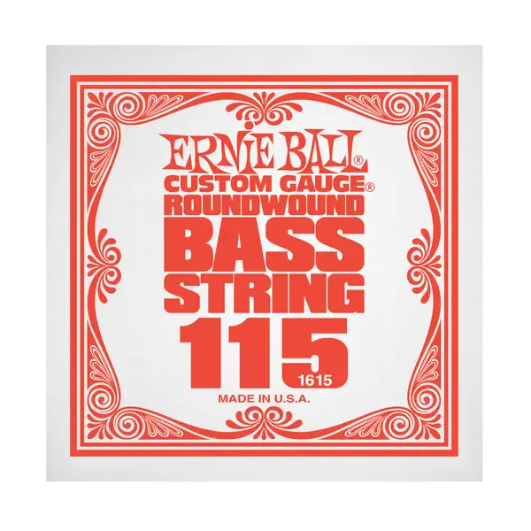 Струна для бас-гитары Ernie Ball P01615, сталь никелированная, круглая оплетка, калибр 115