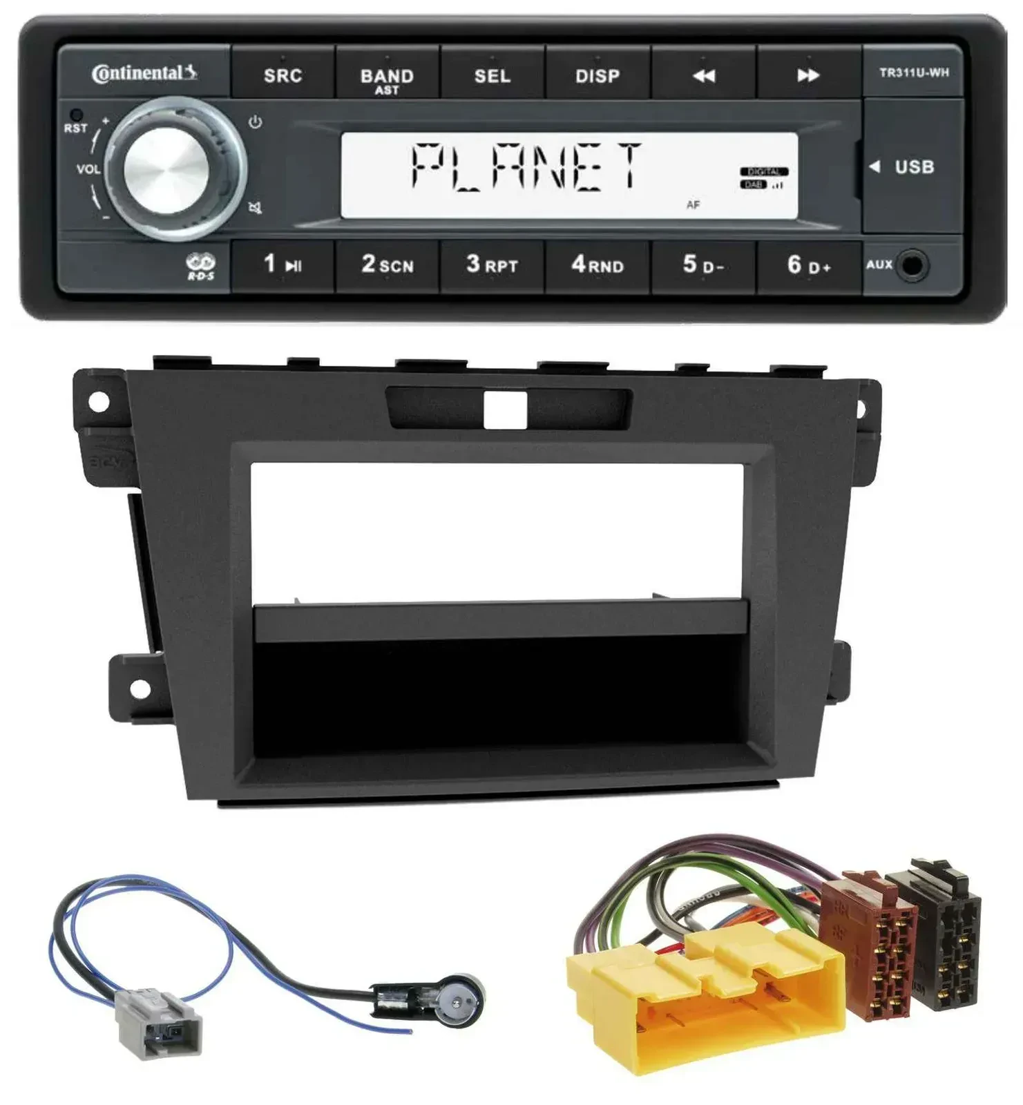 Автомагнитола для Mazda CX-7 (2009–2013) Continental 1 DIN, USB, MP3, AUX
