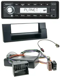 Автомагнитола Continental 1DIN USB MP3 AUX для BMW X5 E53, 5 Series E39 Quadlock