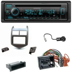 Автомагнитола Kenwood Bluetooth DAB CD MP3 USB для Chevrolet Aveo/Sonic с 2011, темная