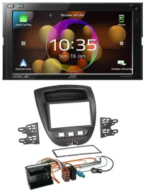 JVC DAB MP3 2DIN Bluetooth USB Autoradio für Citroen C1 Peugeot 107 Toyota Aygo