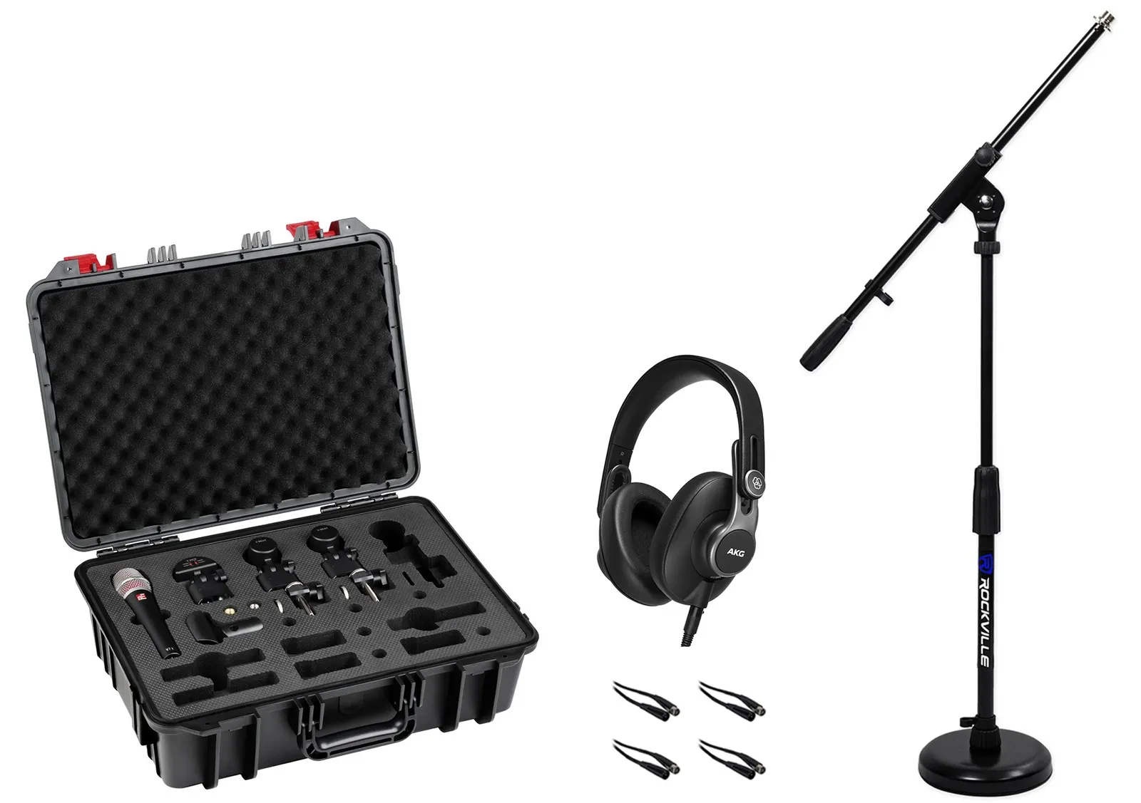 Se Electronics V PACK VENUE STANDARD Drum Microphone Kit+Cables+Stand+Headphones