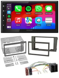 Kenwood MP3 USB DAB 2DIN Bluetooth Autoradio für Iveco Daily 06-14 dunkelgrau