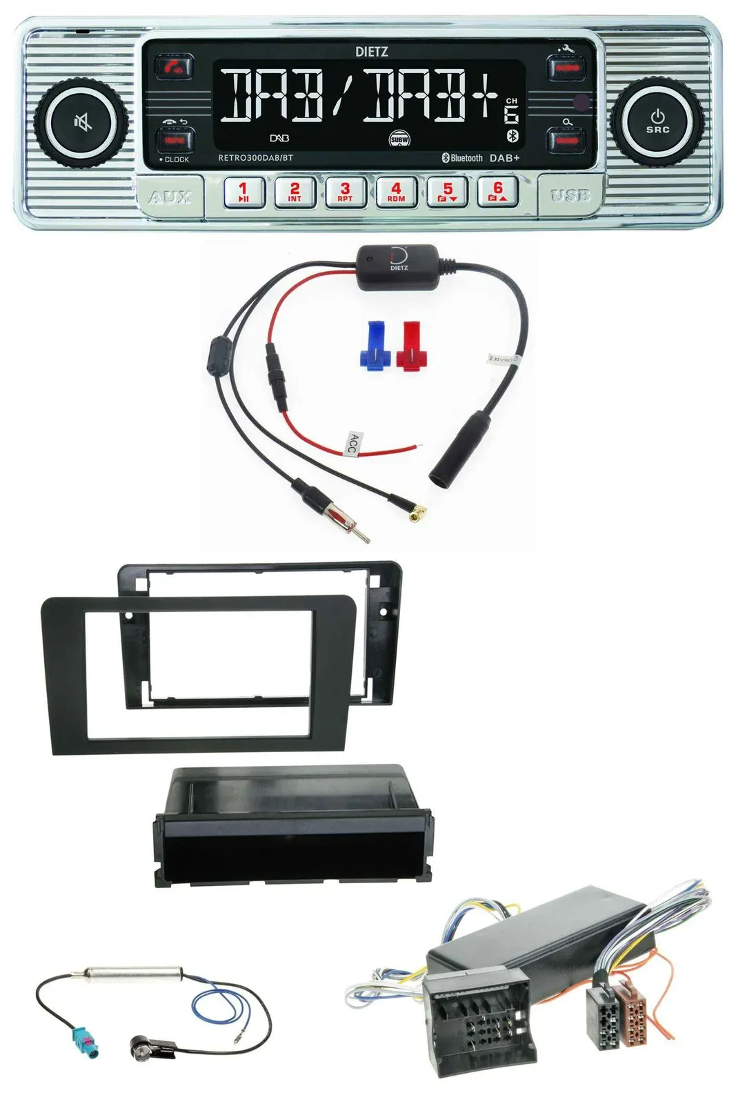 Dietz DAB USB MP3 Bluetooth Autoradio für Audi A3 06-12 8P Symphony Bose Aktivsy