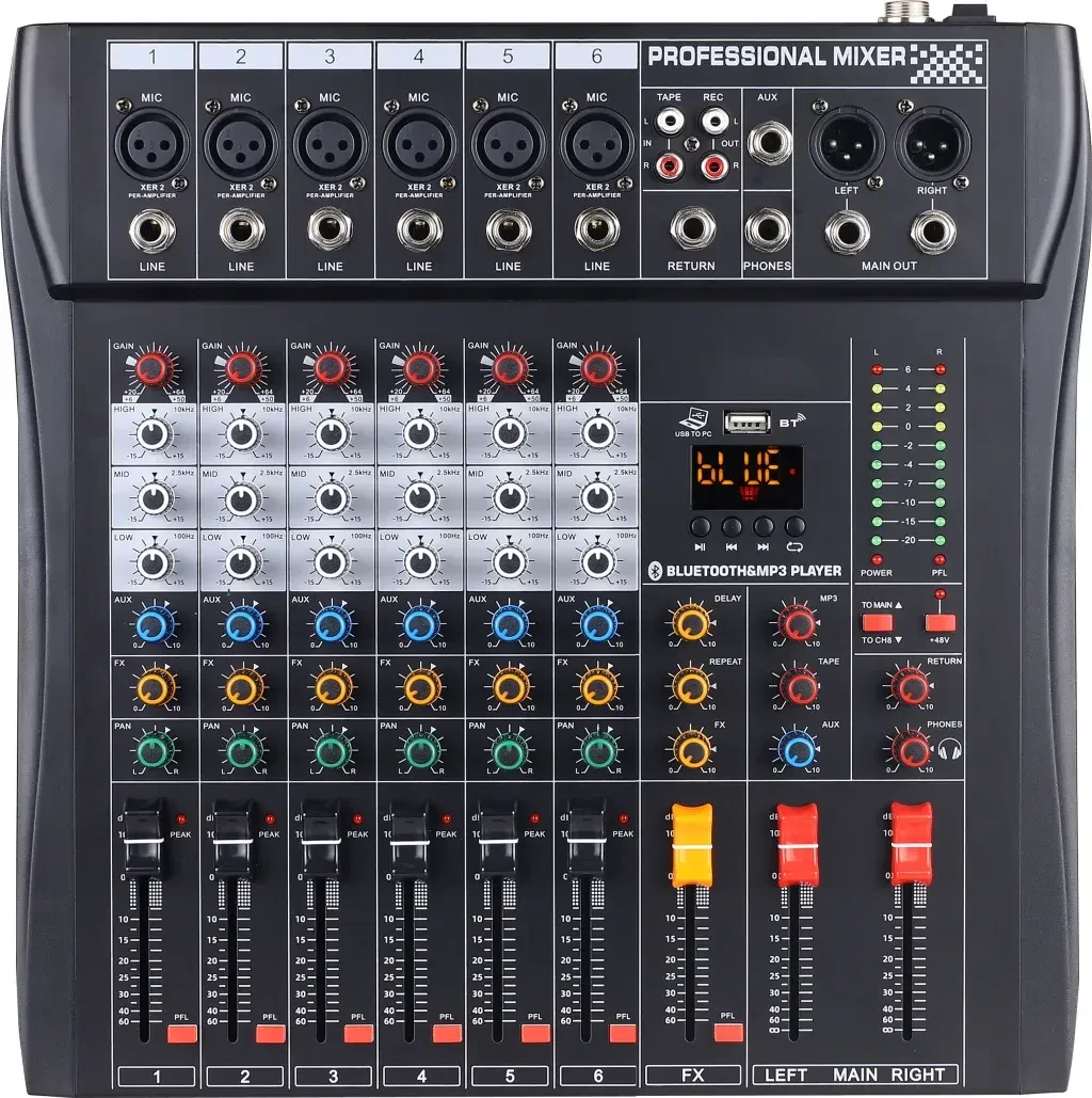 Микшерный пульт LAudio GT-06 PRO 6 каналов