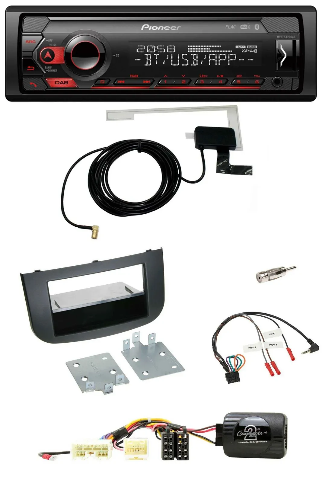 Pioneer DAB USB Lenkrad Bluetooth Autoradio für Mitsubishi Colt Z3B/Z3V/Z30/Z30G