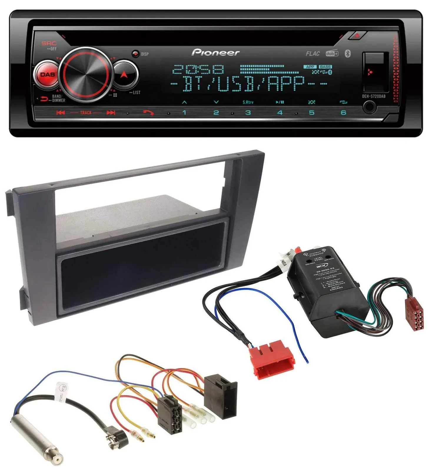 Pioneer MP3 DAB CD Bluetooth USB Autoradio für Audi A6 01-05 C5 Symphony Bose Ak