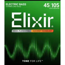 Струны для бас-гитары Elixir 14077 45-105