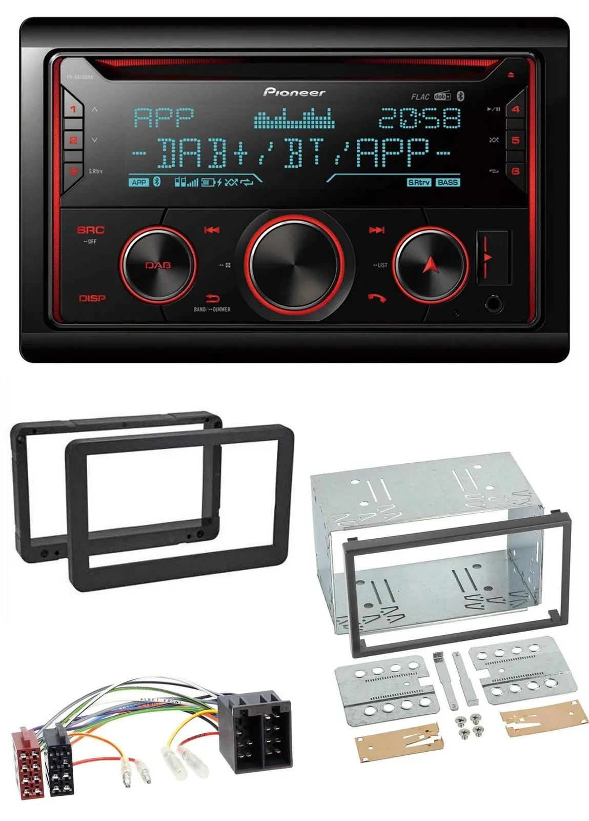 Автомагнитола для Alfa Romeo 159/Spider/Brera Pioneer 2-DIN DAB, Bluetooth, USB, CD, MP3