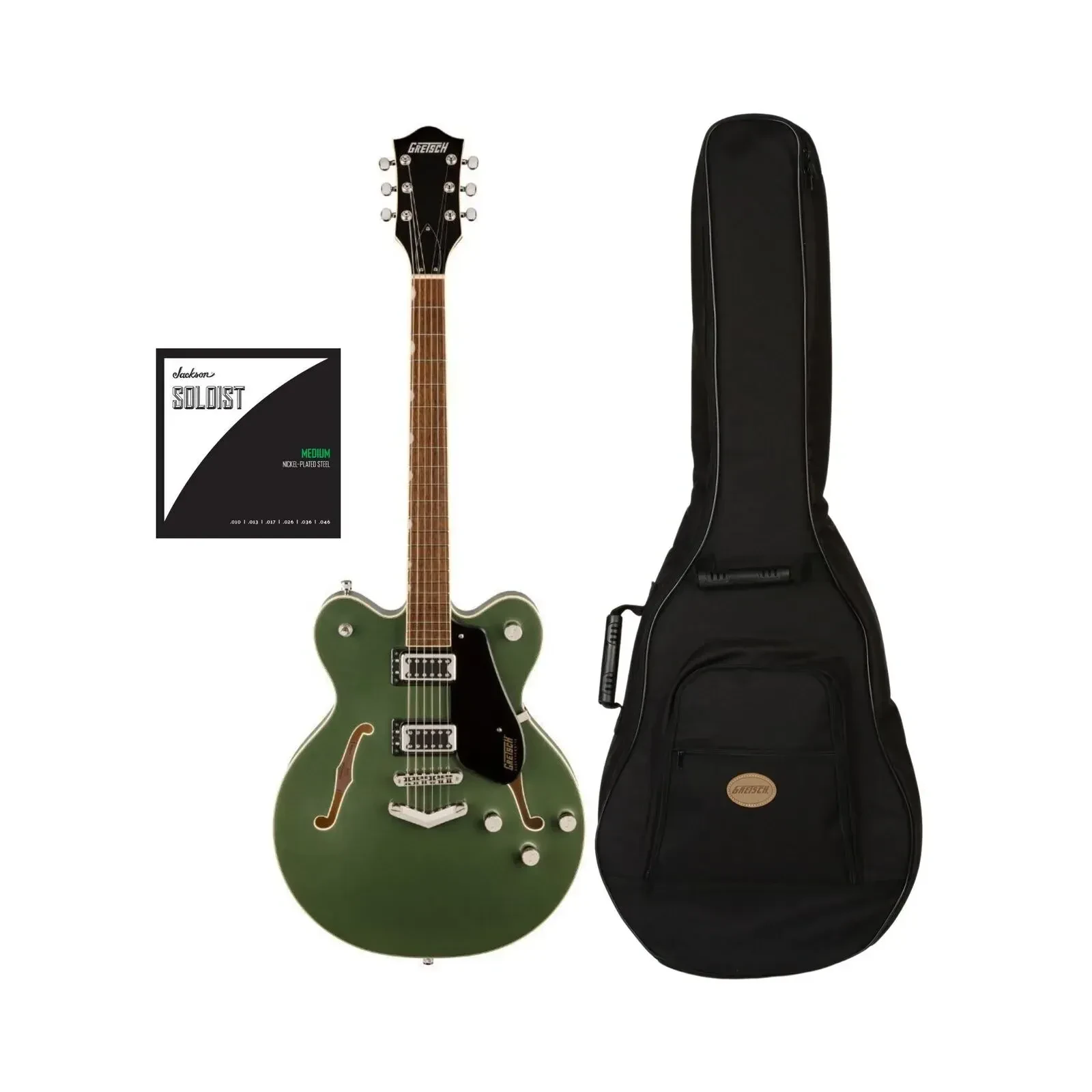 Gretsch G5622 Electromatic Electric Guitar Olive Metallic with Gig Bag Bundle