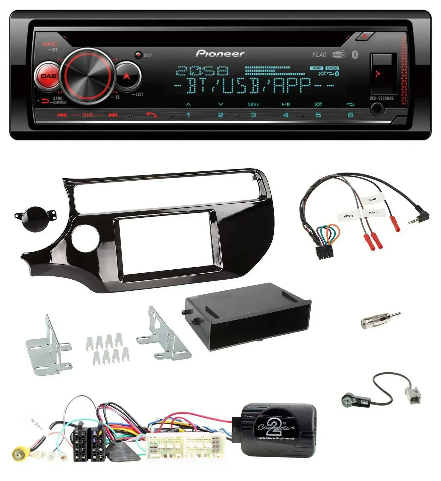 Автомагнитола Pioneer DAB CD Bluetooth USB для Kia Rio UB (2017–2023)