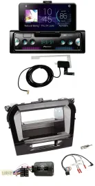 Автомагнитола Pioneer DAB, Bluetooth, USB, для Suzuki Vitara (с 2015), поддержка управления с руля, черный глянец