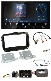 Kenwood Bluetooth 2DIN USB DAB Lenkrad Autoradio für Alfa Giulietta 2014-2021 pi